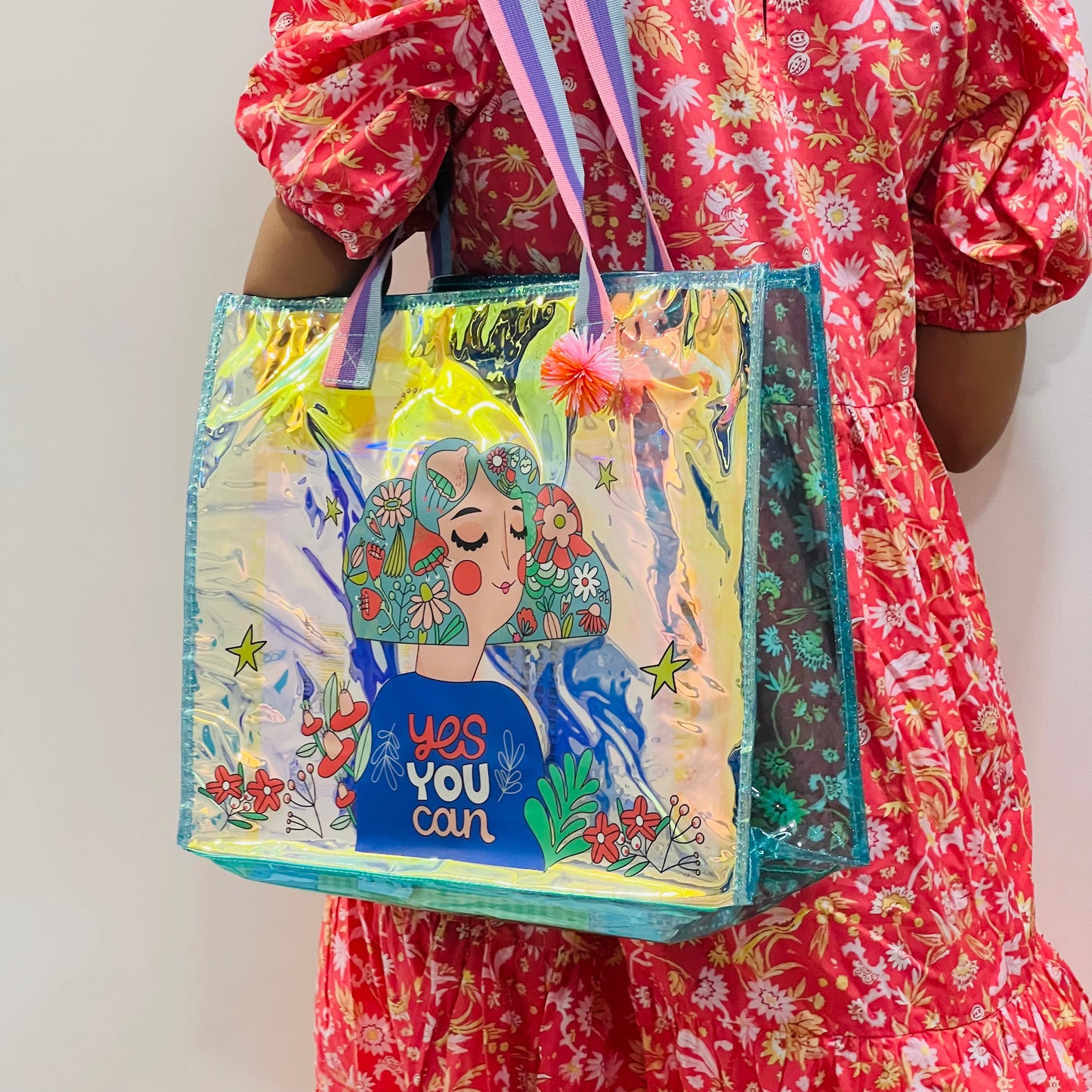 Large Capacity | Multipurpose Holographic Luxury Tote