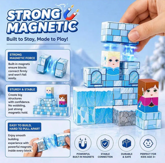 Frozen - 38pcs Compact Magnetic Tiles Travel Set (STEM)