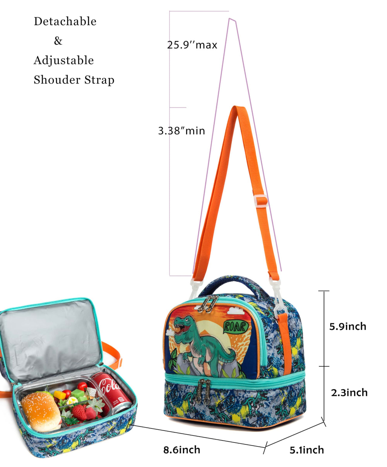 Luxury Lunch Bag - Two Big Compartments | Insulated