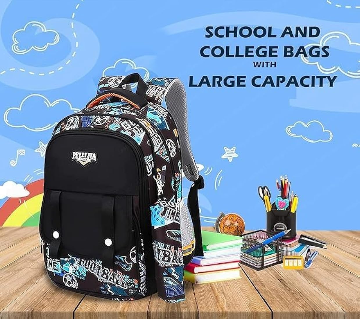 Football World - 16” Multi Pocket Smart Backpack