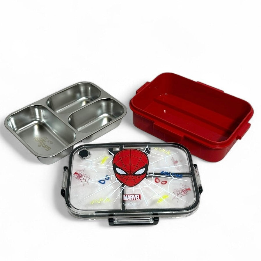 Spider-Man x Smiggle Lunchbox - Trio Large Stainless Steel