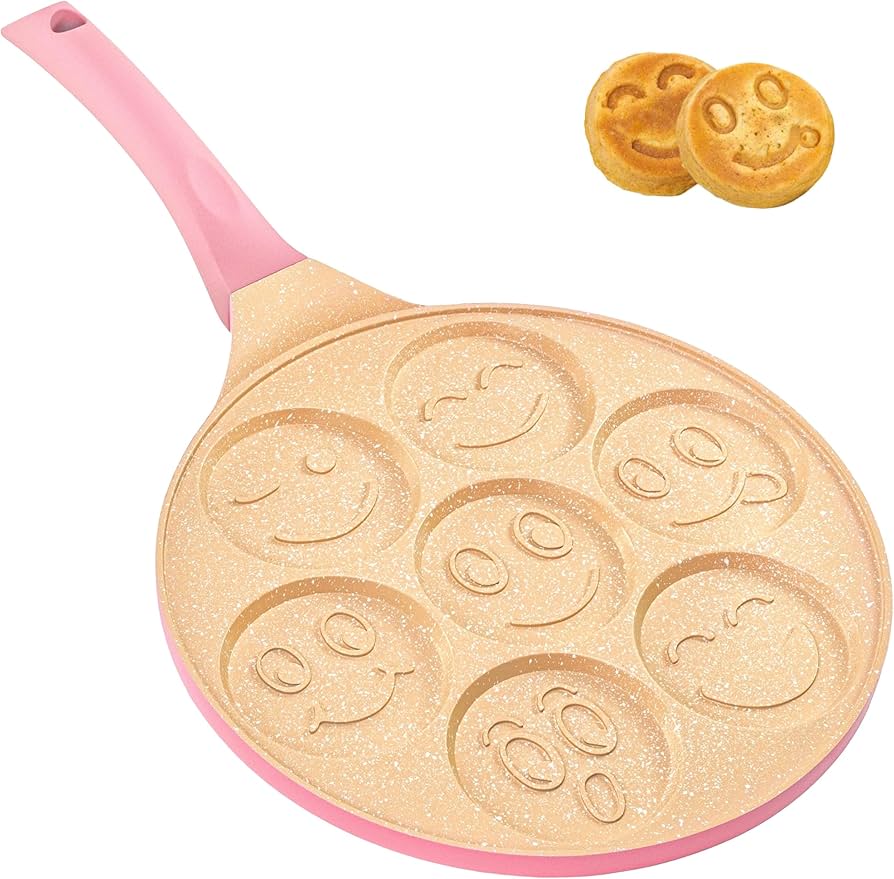 Smiley Pancakes/Egg Shaper - Non Stick Pan !!