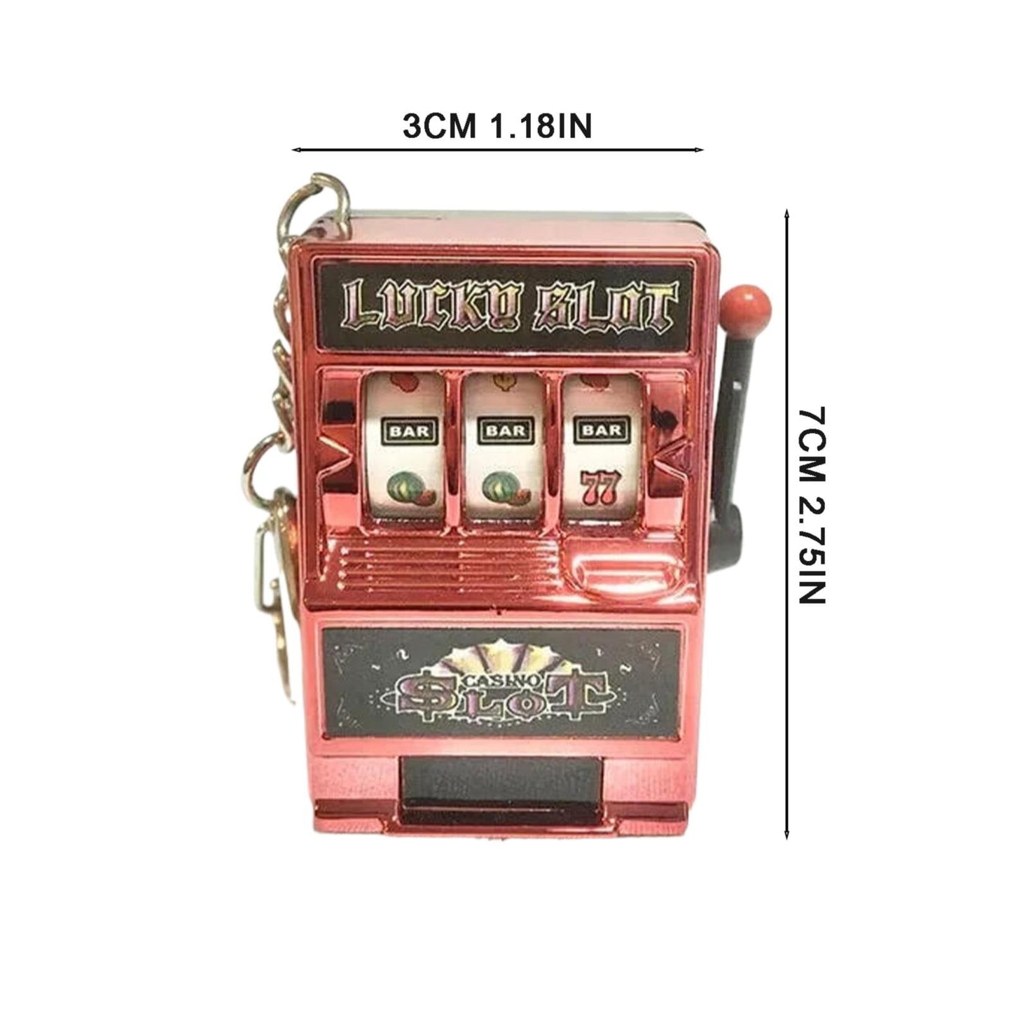 Jackpot Fruit Slot Machine Keychain