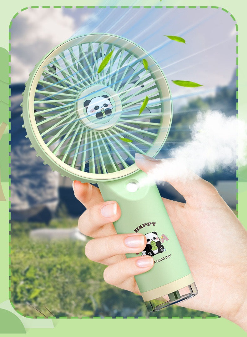 Rechargeable Panda Fans with Mist