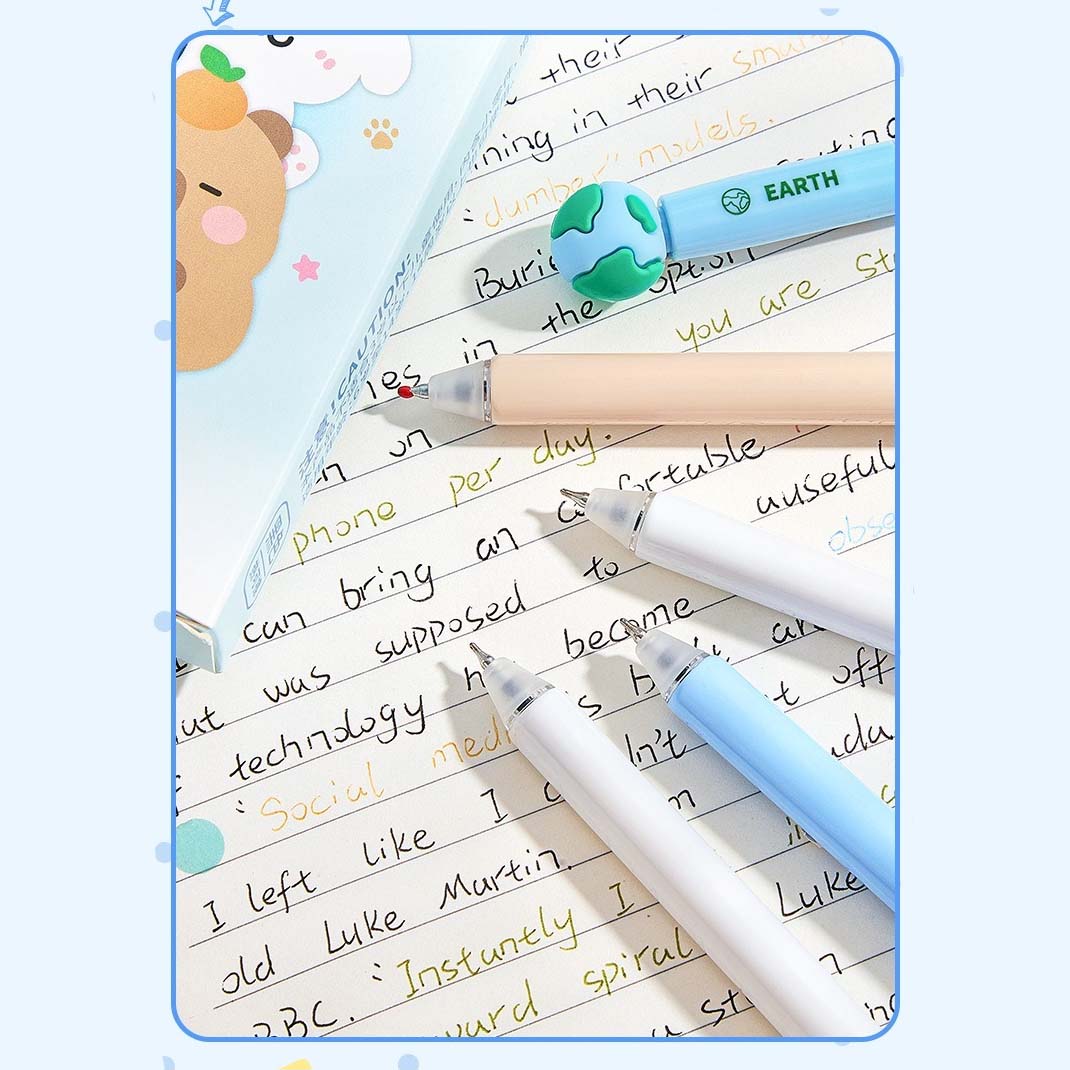 4Pcs Erasable Gel Ink Pen Rotatable | 0.5mm