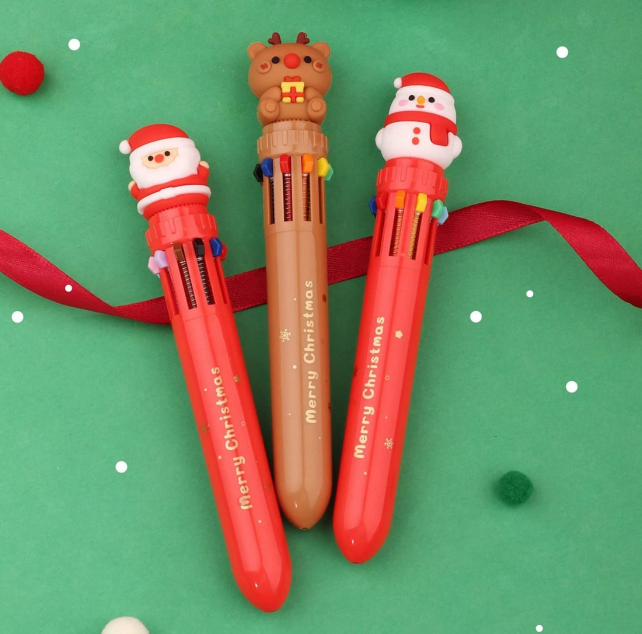 10 in 1 Christmas Gel Pens : Fun and Vibrant Writing
