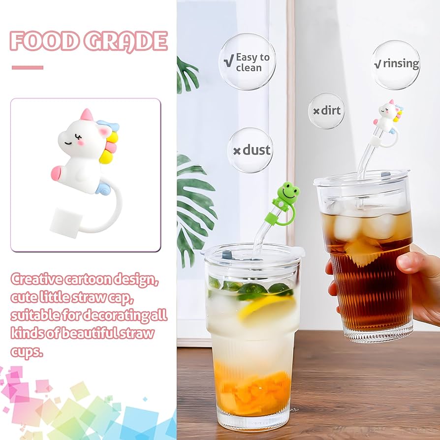 3D Straw Toppers - Stanley | Stylist | Silicone