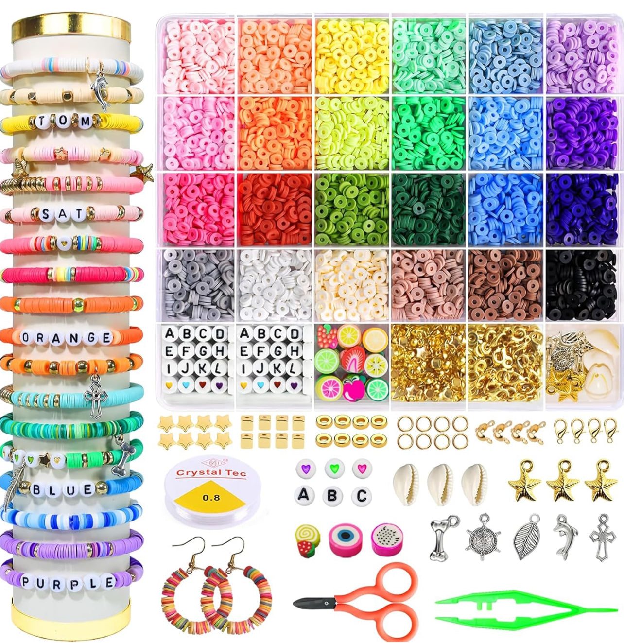 4200pcs Clay Beads for Jewellery Maker