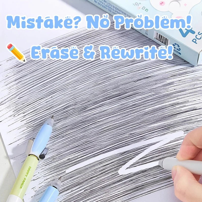 4Pcs Erasable Gel Ink Pen Rotatable | 0.5mm