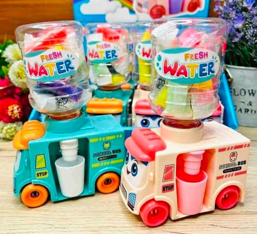 Mini Bus Water Tank/Dispenser with Playing Clay