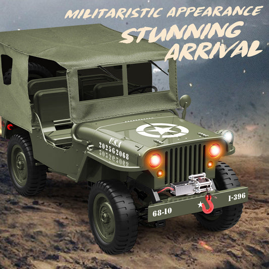 JJRC - RC Military Jeep + Winch + Hood