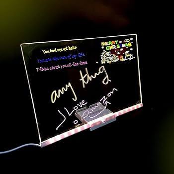 3D Acrylic LED Note Board with Pen & Light