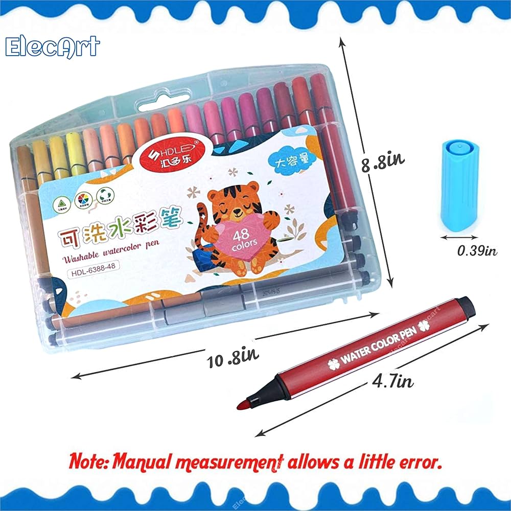 48pcs Washable Watercolour Pens