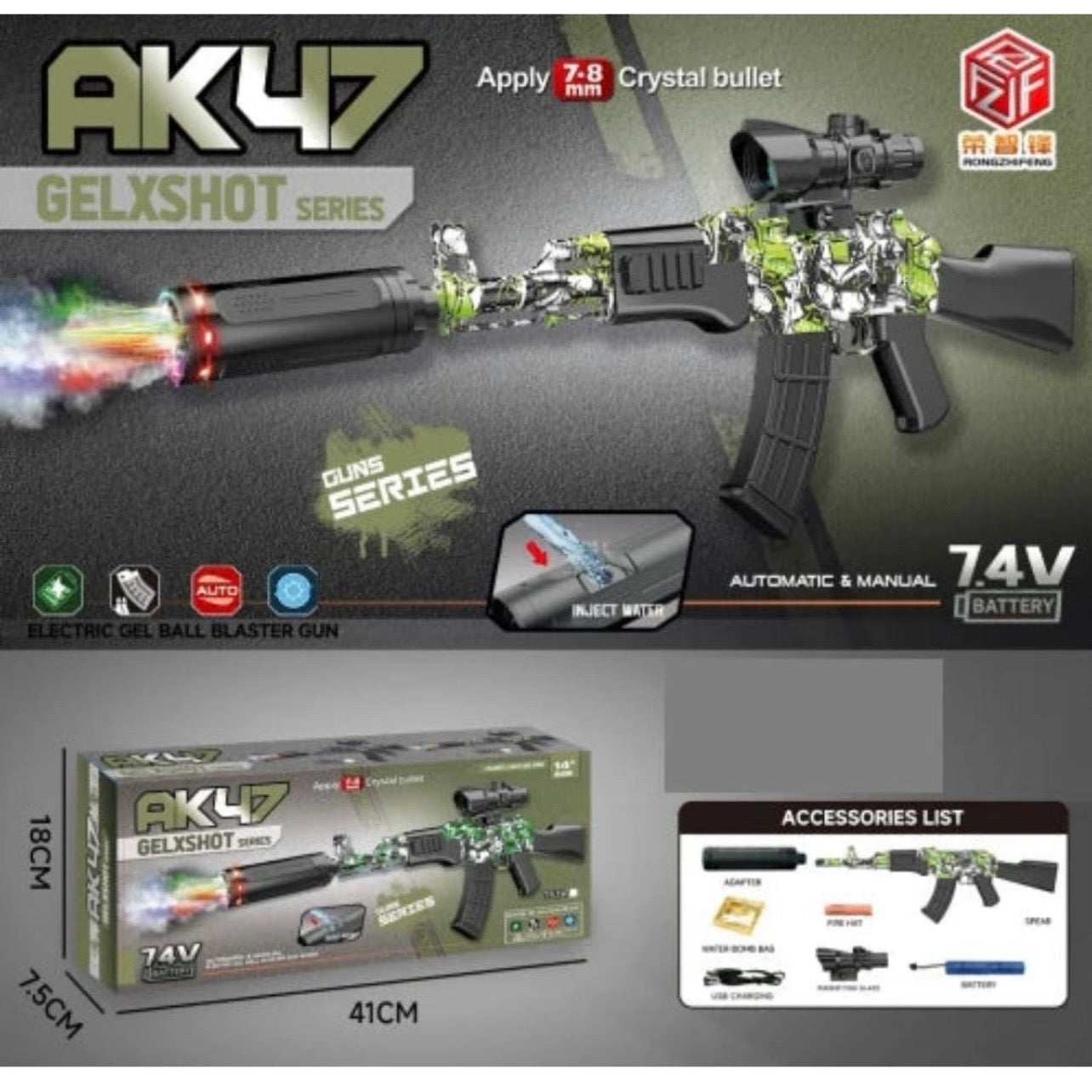 AK47 - Automatic Gel Blaster Gun | GelxShot Series