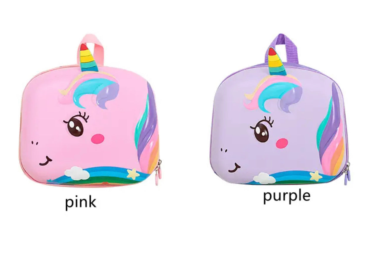 3D Unicorn Head Travel Backpack