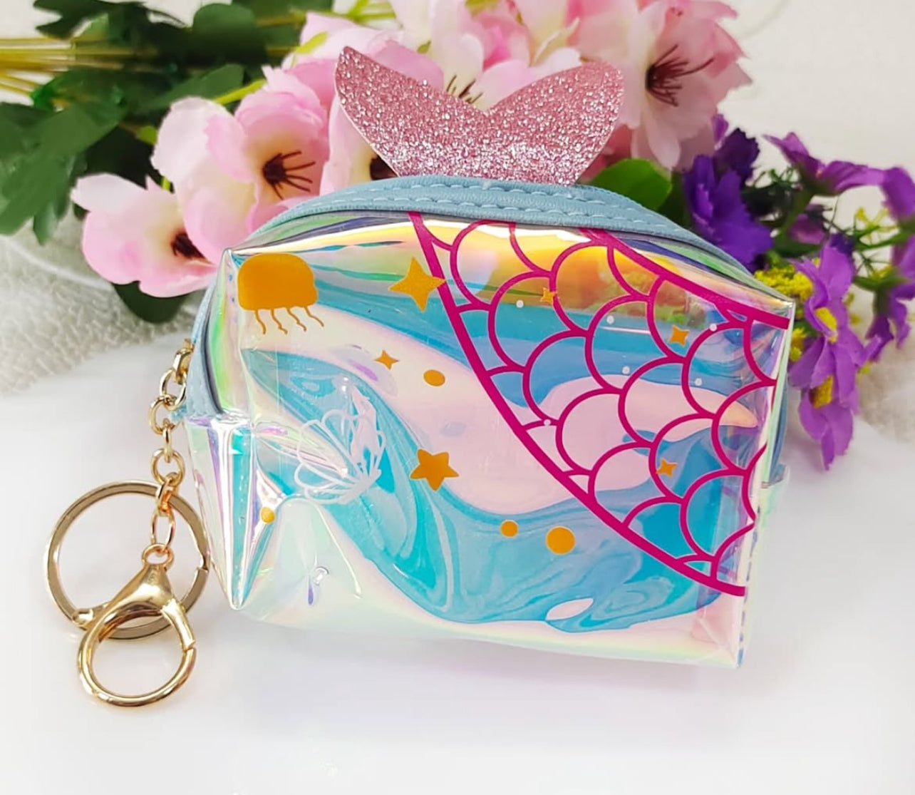 Mermaid Holgraphic Coin Pouch