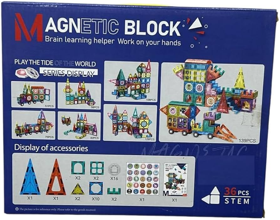 36pcs Magnetic Tiles - STEM | Fun Learn | Perfect Gift