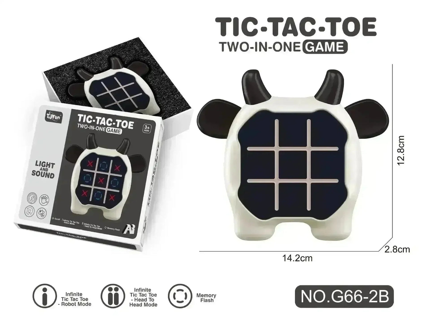 3D Animal Shaped Electronic Tic Tac Toe & Memory Game