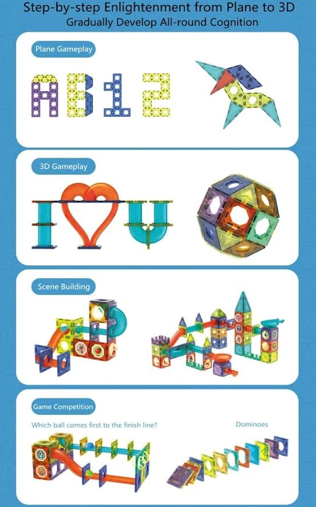 49pcs Magnetic Building Blocks with Lights (STEM)