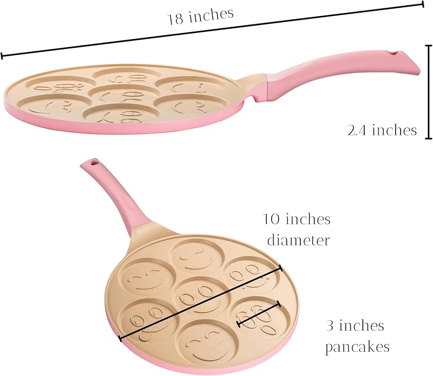 Smiley Pancakes/Egg Shaper - Non Stick Pan !!