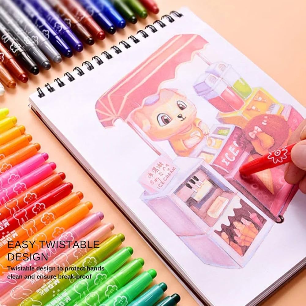 Twist Crayons with Book