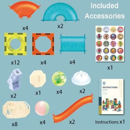 49pcs Magnetic Building Blocks with Lights (STEM)