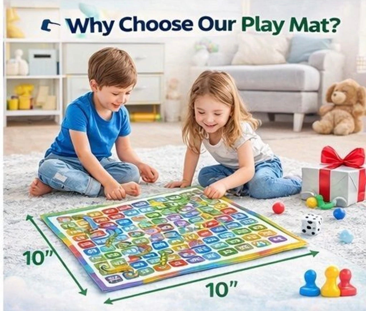 Ludo and Snakes Ladder - Soft Fabric Mat Games