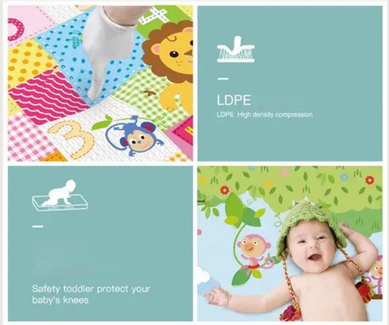 Crawling Buddy - Dual-Sided EPE Foam Play Mat