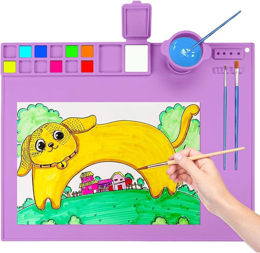Big Silicone Art and Craft Mat - Paint, Play and Enjoy
