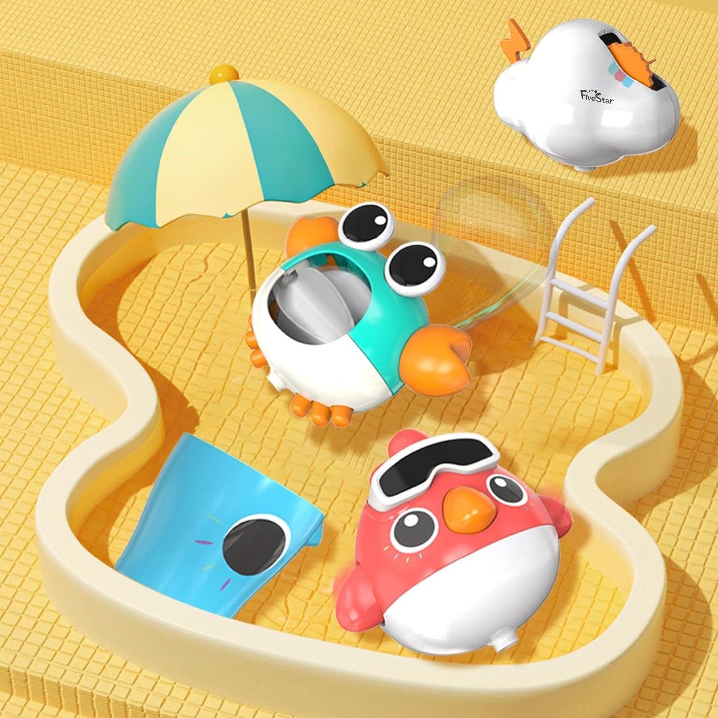 Baby Bath - 5 Charming Water Toys