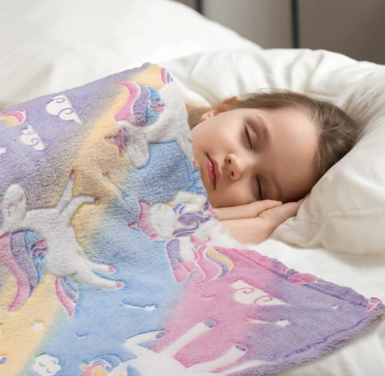 Super Soft Cozy Furry Big Blanket - Glow in The Dark (5ft x 6ft)