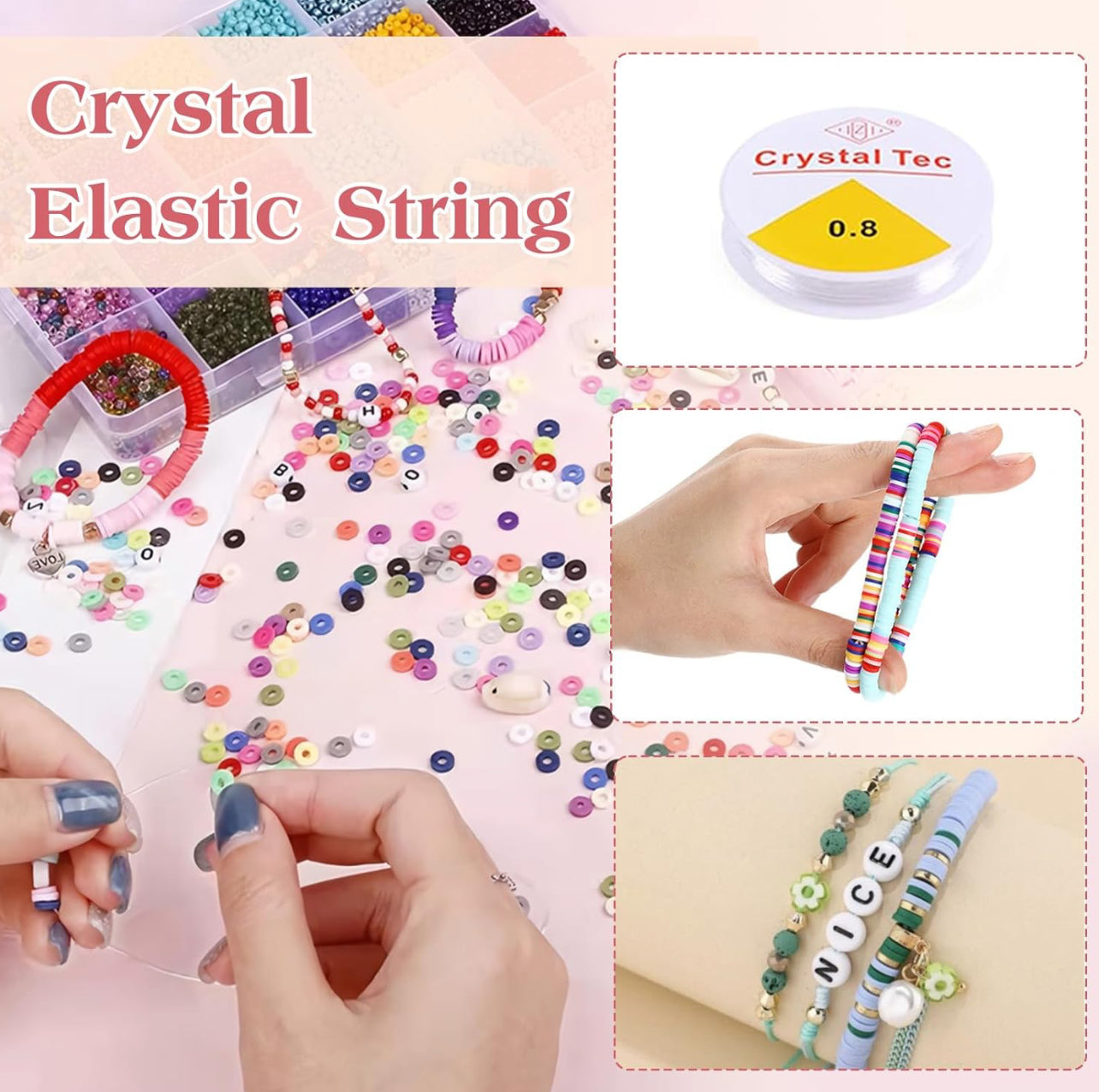 4200pcs Clay Beads for Jewellery Maker