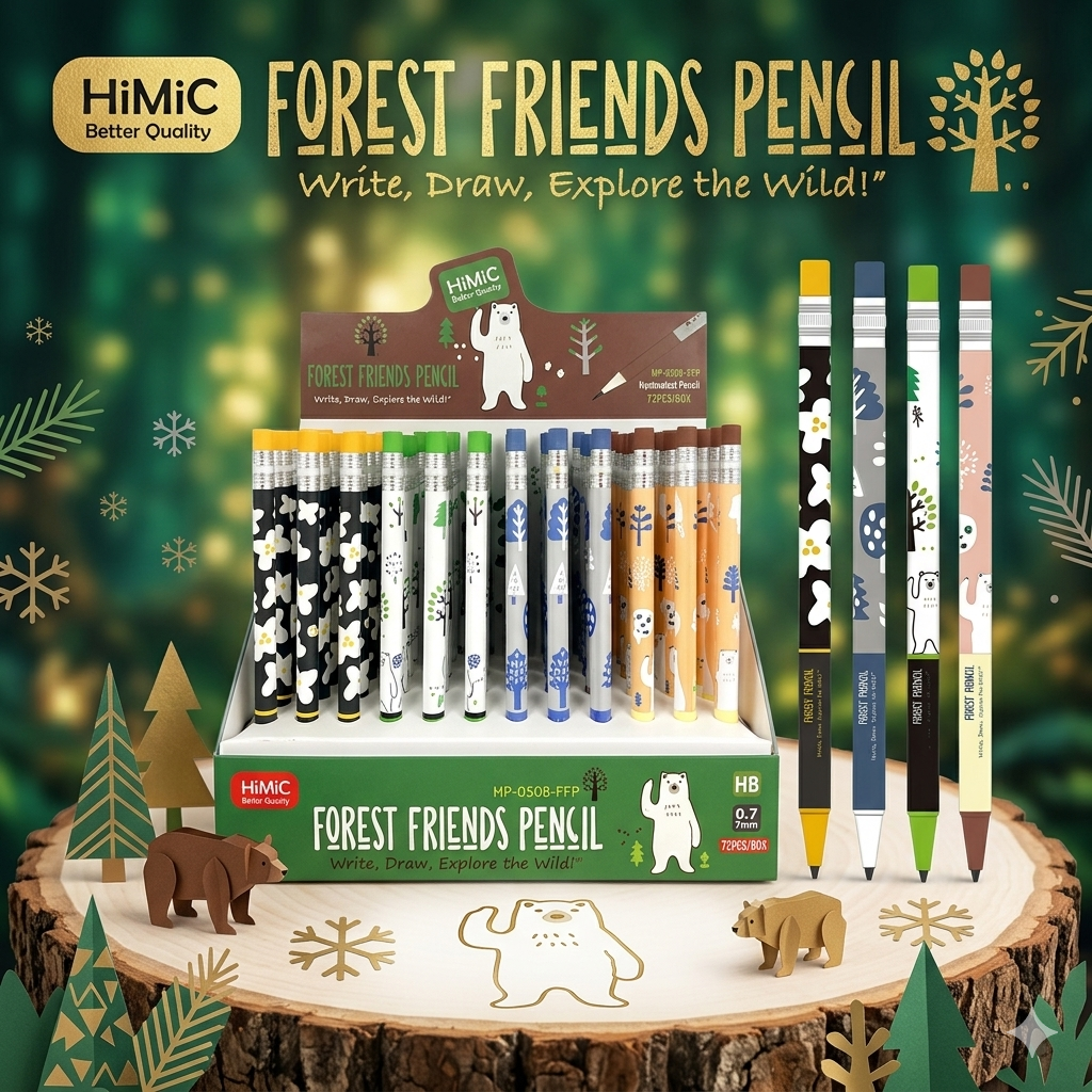 Forest Friends Mechanic Pencil with Erasers - 0.7mm