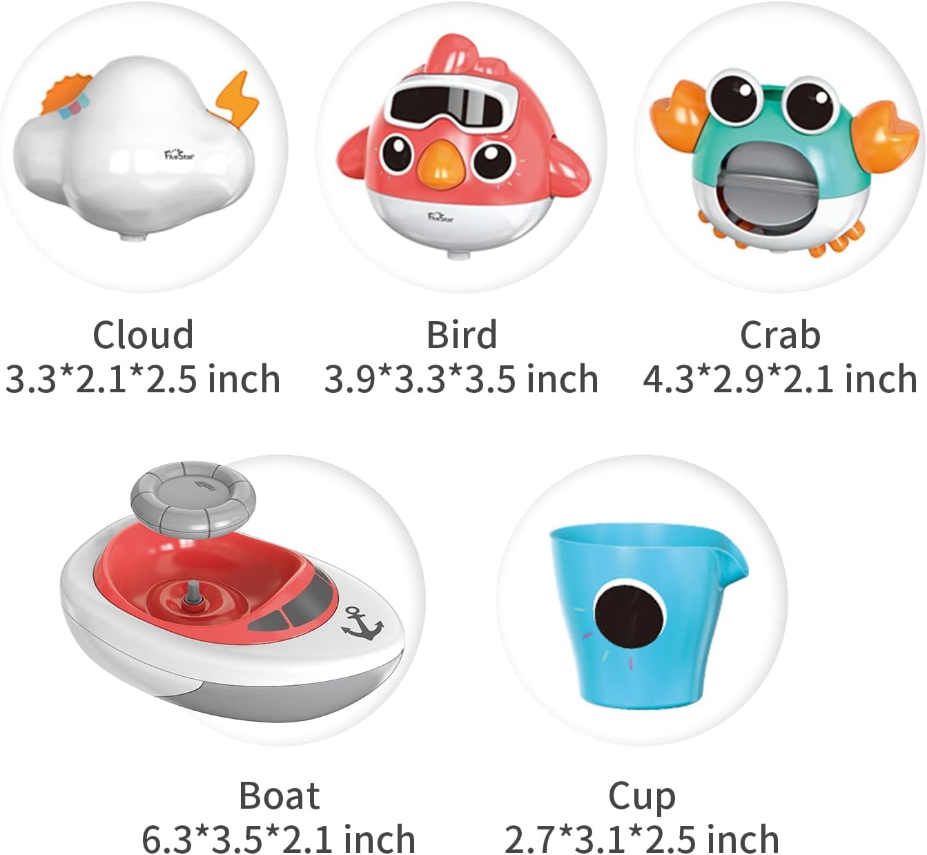 Baby Bath - 5 Charming Water Toys