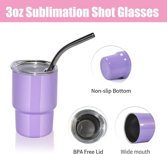 Mini Tumbler - 3oz Shot Glasses | Set of 3pcs