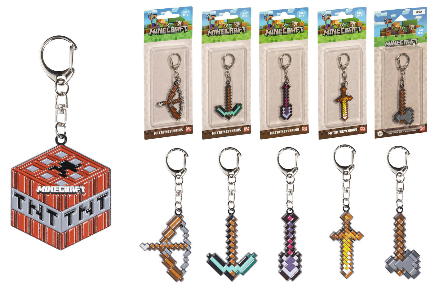 Minecraft - Metal Keychain | Set of 3