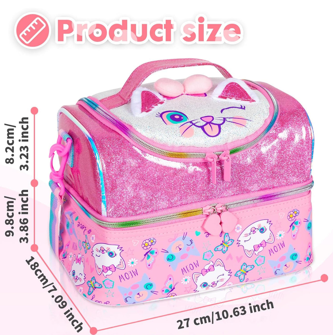 Multipurpose Double Decker Insulated Bag For Kids - Luxury Quality
