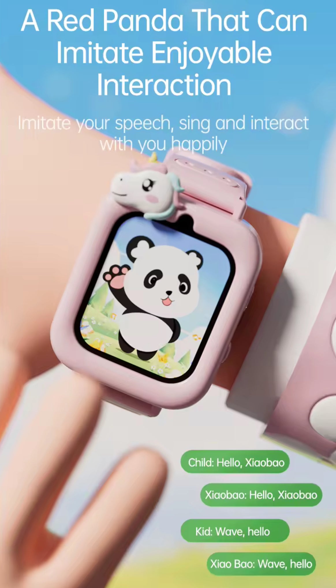 Koool - 1.83” Touch Screen Kids Smart Watch Built In 36 Games Video Recorder Music Player with Flashlight