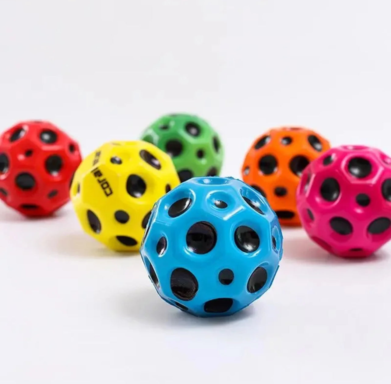 Moon Ball Bouncy Coral Ball Anti Stress Ball (Pack of 1 - Multicolor)