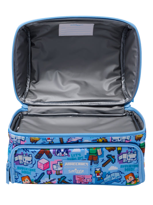 Smiggle x Minecraft Blue - Double Decker Lunch Bag