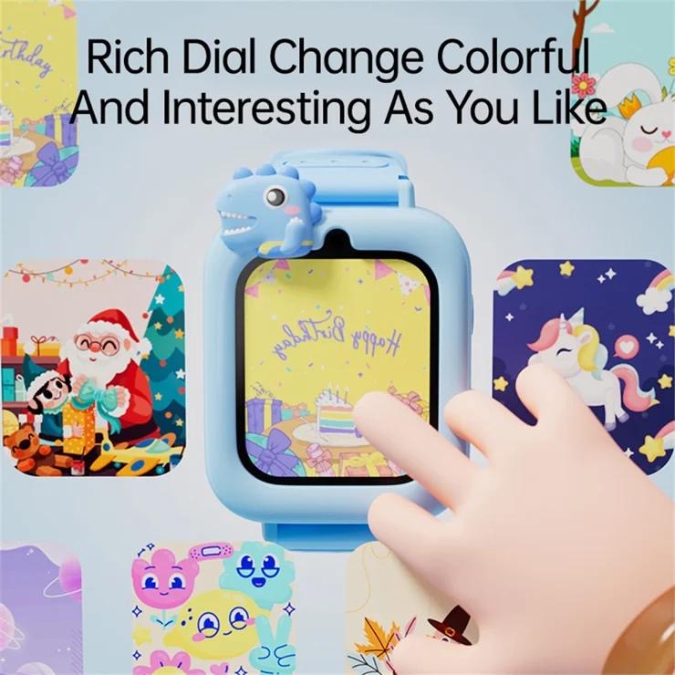Koool - 1.83” Touch Screen Kids Smart Watch Built In 36 Games Video Recorder Music Player with Flashlight