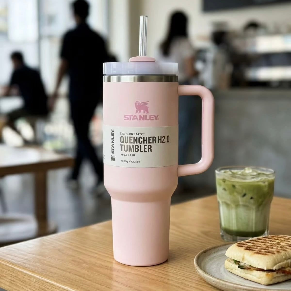 Stanley Rose Quartz - Quencher® H2.0 FlowState™ Tumbler | 1.18L