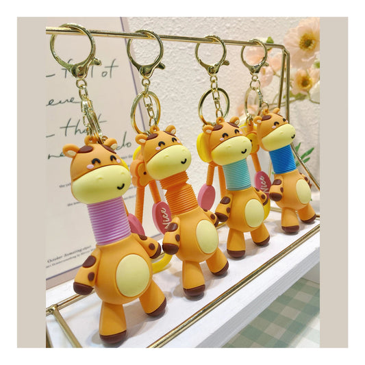 Giraffe Neck Pop It Keychain - 3D Silicone