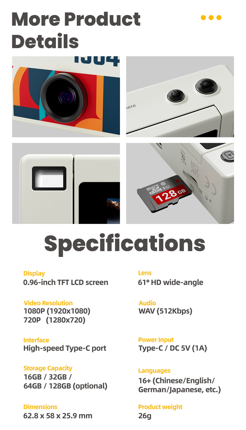 G62 - Thumb Camera | 26gm