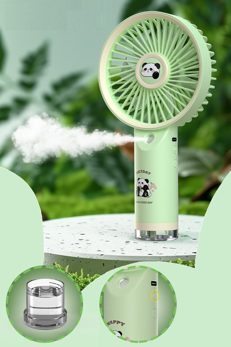 Rechargeable Panda Fans with Mist