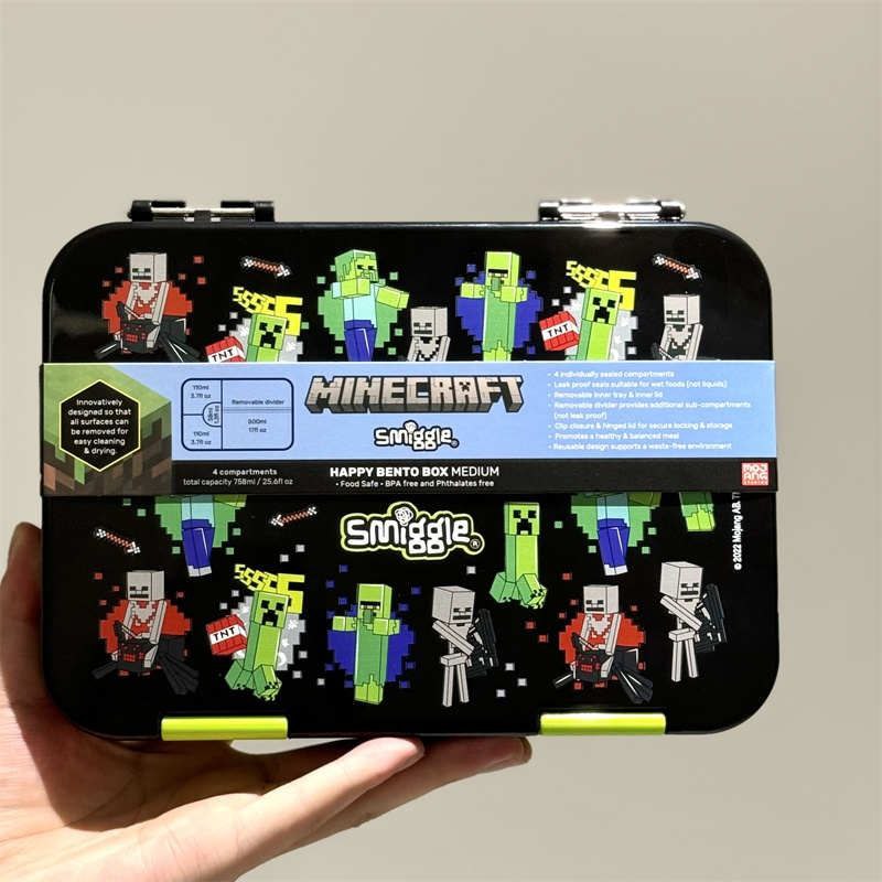 Smiggle - Minecraft Medium Happy Bento Lunchbox