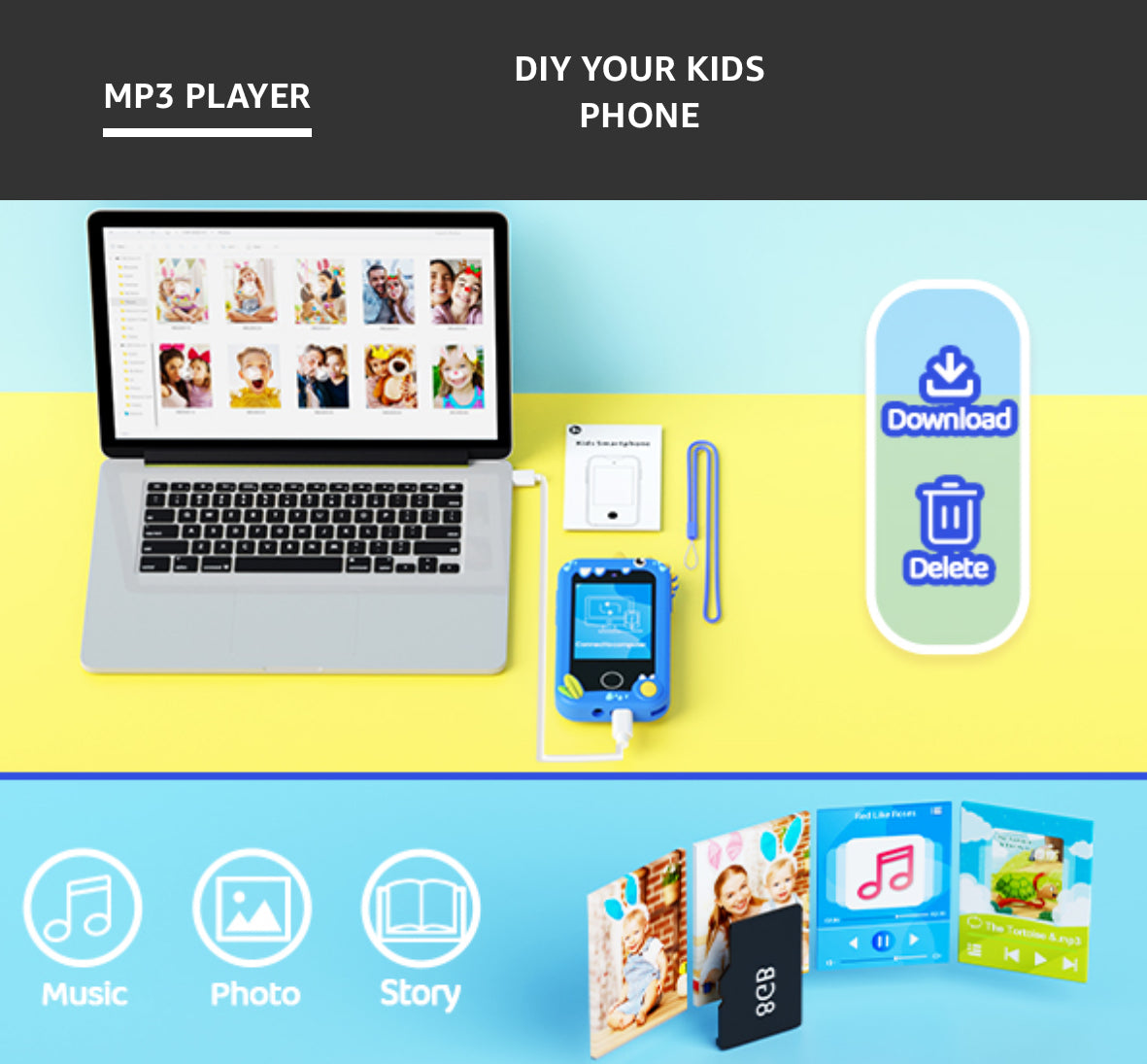 Entertaining Kids - Touch Smartphone/Camera | Learning