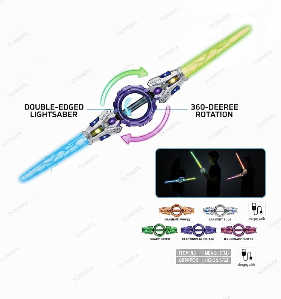Lightsaber - Spin Sword Double Edged with Light and Music