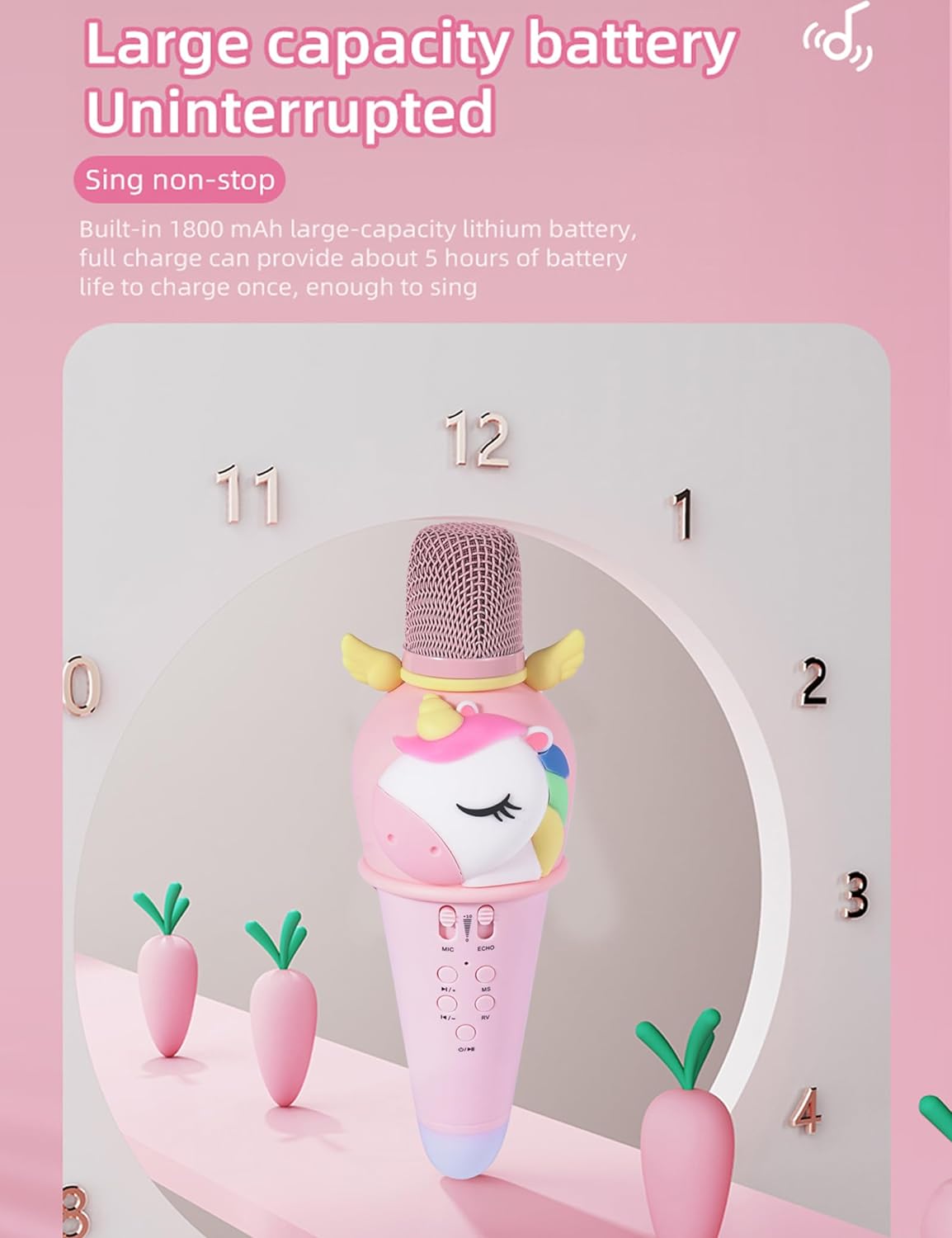 Sing Along Mike - In Built Cute Bluetooth Mike with Speaker