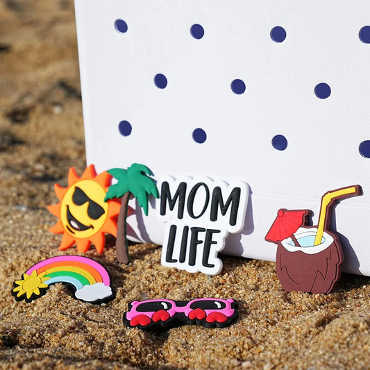 Mom Life - Big Silicone Beach Bag